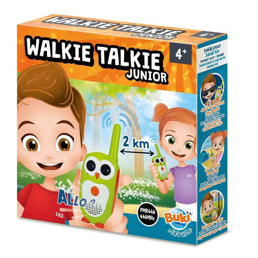 Set de talkie-walkie pour enfants - version junior, 4 ans+, 2 pièces, Buki