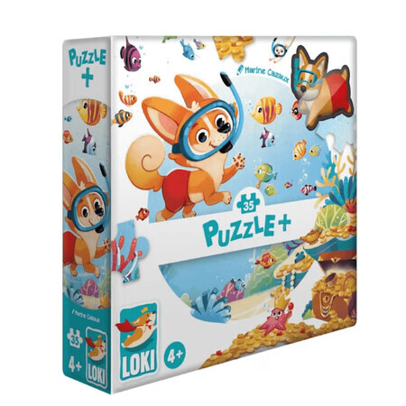 Puzzle Plus : Loki fait de la plongée, 4 ans et +, 35 pièces, Loki