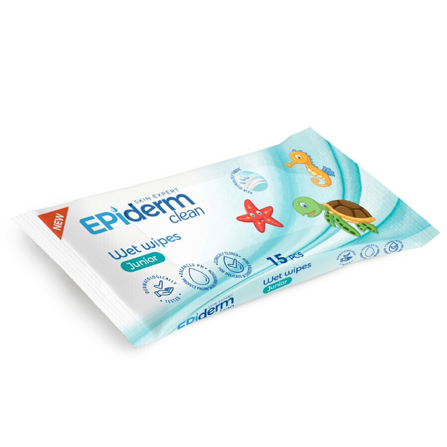 Lingettes humides pour bébés, 15 pièces, Epiderm