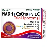 NADH + CoQ10 + Vitamina C Trio Lipozomal, 30 cápsulas vegetales, Cosmopharm