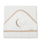 Serviette de bain avec capuchon, 100 x 100 cm, Moon White/Lino, Pirulos