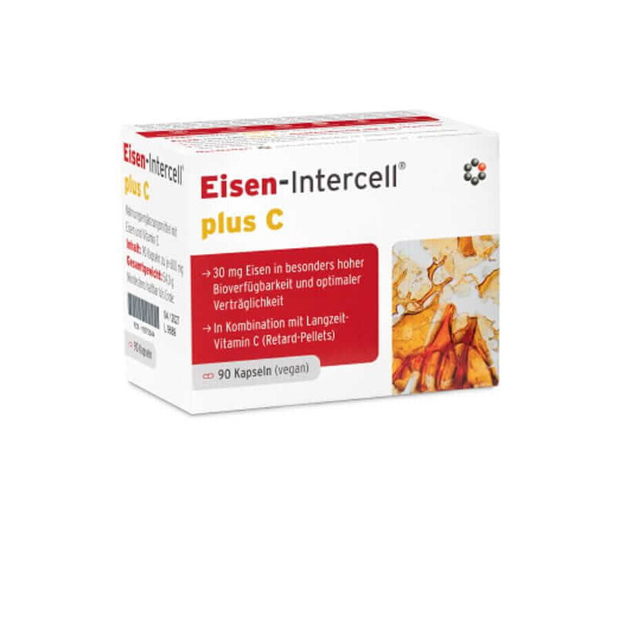 Eisen-Intercell plus C Fer avec vitamine C 90 gélules Intercell