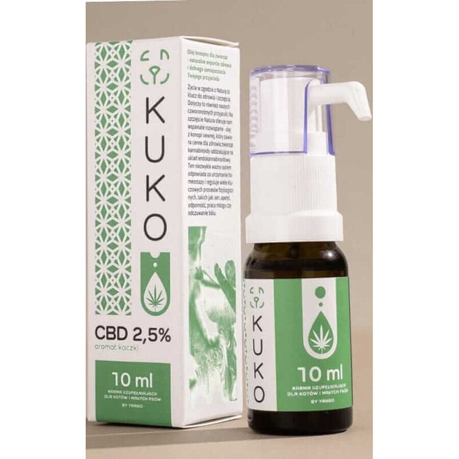 CBD oil 2,5% for small dogs and cats - 10ml duck flavor KUKO by Yango