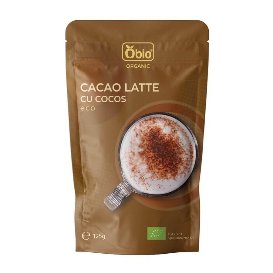 Bio-Kakao-Latte mit Kokosnuss, 125 g, Obio