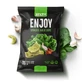 Chips met spinazie en knoflook, 40 g, Enjoy