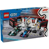 F1 Garage und Mercedes AMG und Alpine Autos, 60444, + 7 Jahre, Lego