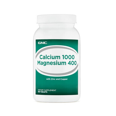 Calcium 1000 mg et Magnésium 400 mg, 80 comprimés, GNC