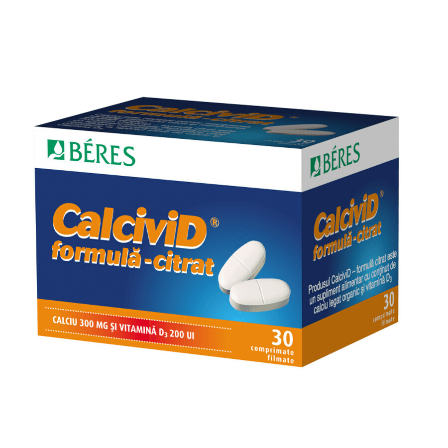 Citrate de calcium, 30 comprimés, Beres