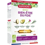 4 Herbes pour la santé biologique du foie, 20 ampoules x 10 ml, SuperDiet