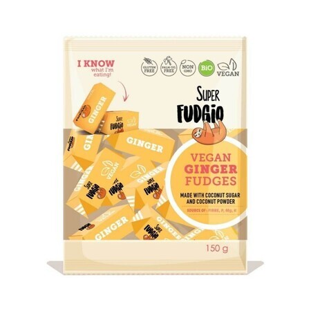 Caramel au gingembre bio sans gluten, 150 g, Superfudgio