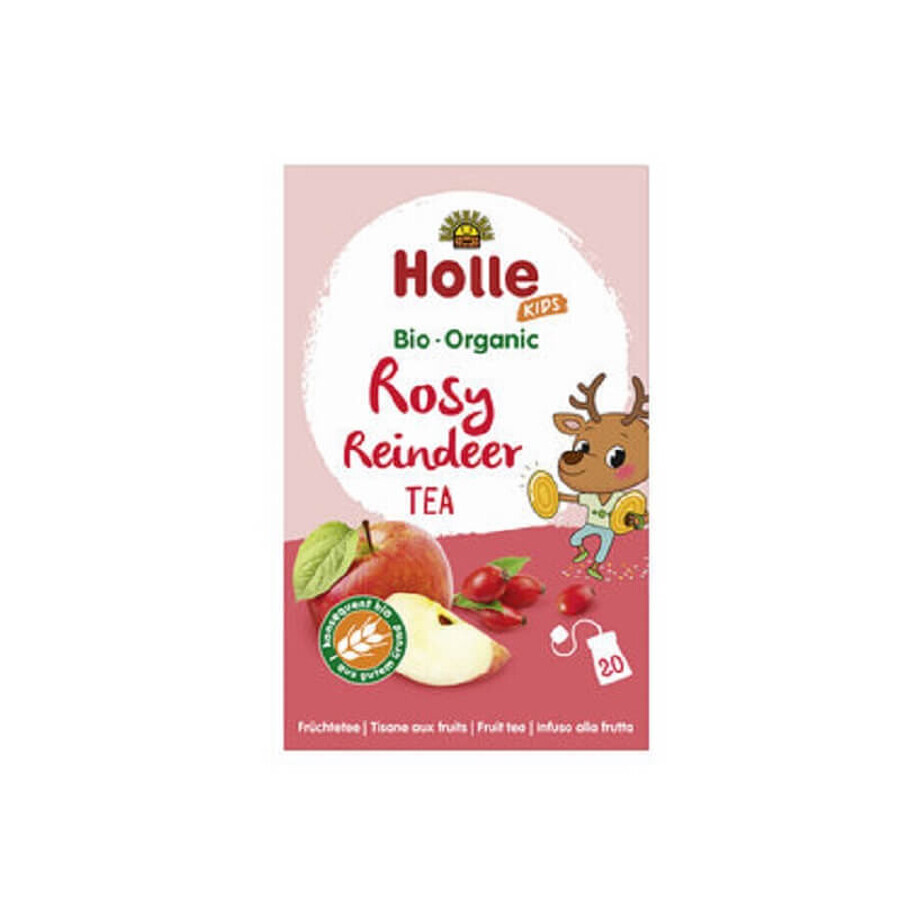 Tisane de fruits et d'herbes pour enfants Rosy Reindeer, 44 gr 20 sachets, Holle