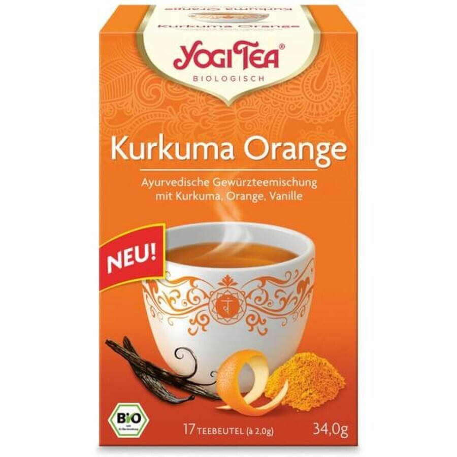 Thé Kurkuma Orange, 17 sachets, Yogi Tea