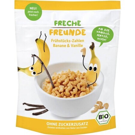 Céréales Eco pour le petit déjeuner avec banane et vanille, 125 gr, Freche Freunde