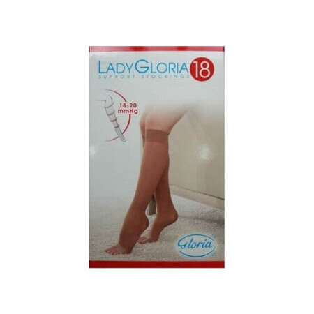 Bas genoux à bout ouvert No. 1, noir, Lady Gloria