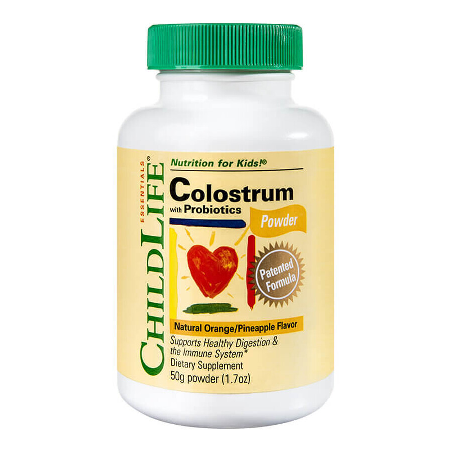 Colostrum avec probiotiques Childlife Essentials, 50 g, Secom