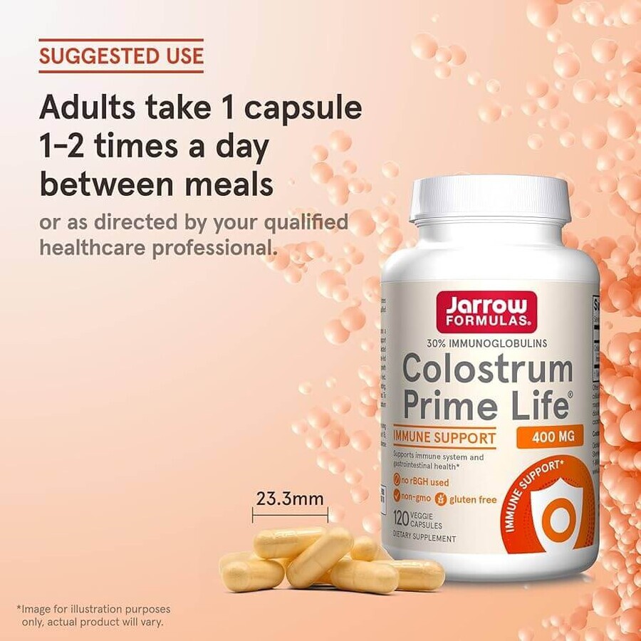 Colostrum Prime Life 400mg, 120 capsules, Jarrow Formulas