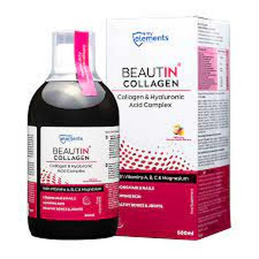 Complexe de collagène et de magnésium mangue et melon Beautin Collagen My Elements, 500 ml, Iso Plus