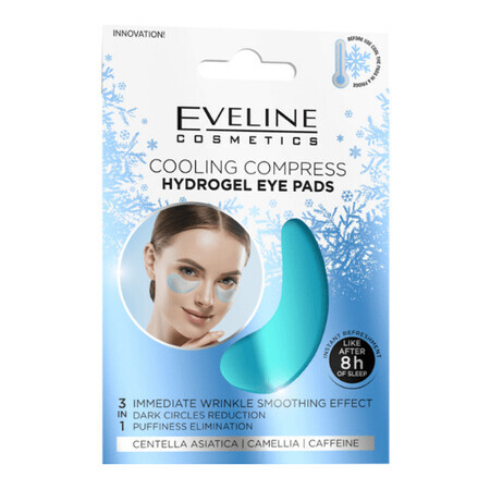 Eveline 3in1 Coussinets rafraîchissants en hydrogel pour les yeux