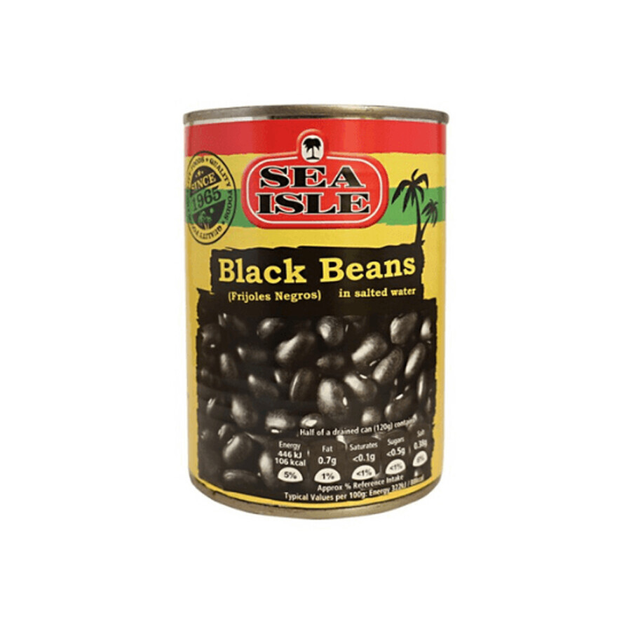 Haricots noirs en conserve, 400g, Sea Isle