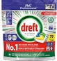 Dreft Platinum All in One lemon dishwasher capsules, 75 pieces