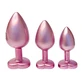 Dream Toys Gleaming Love Pearl Pink Plug Set Dopuri anale, 3 bucăți