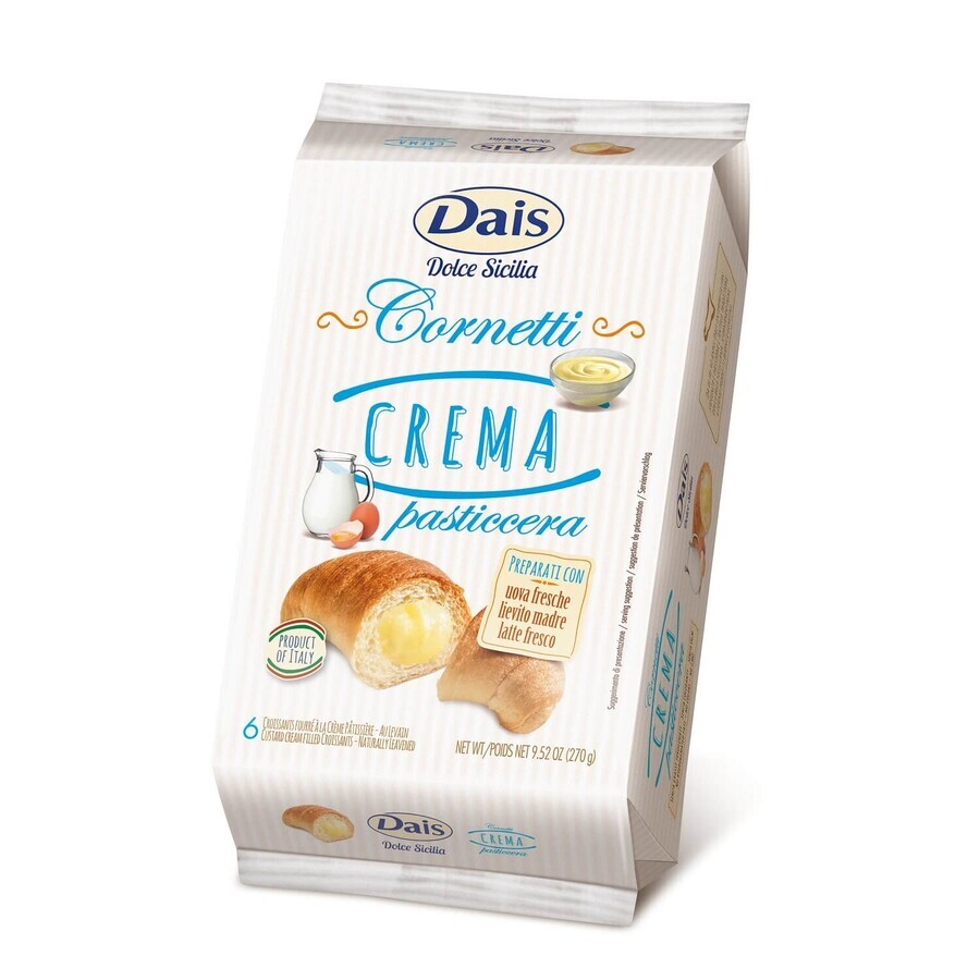 Croissant with vanilla, 6x45 gr, Dais