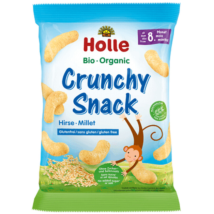 Snack croccante con miglio senza zucchero, +8 mesi, 25 g, Holle Baby Food