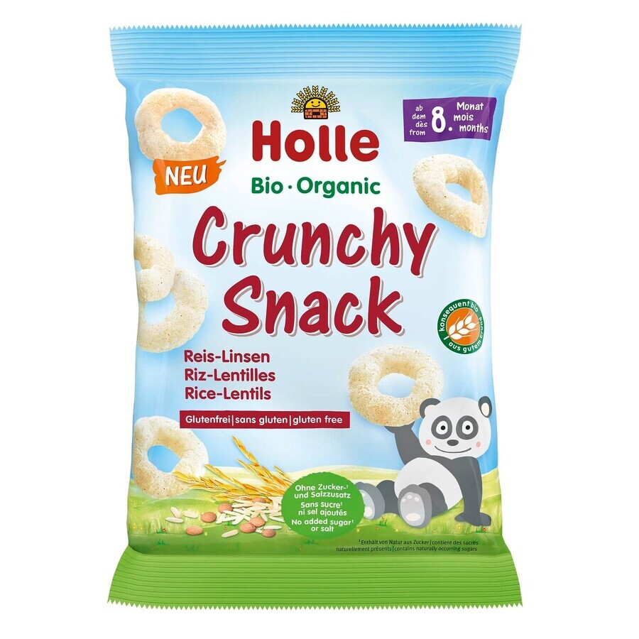 Snack croquant au riz et lentilles, 25 gr, Holle