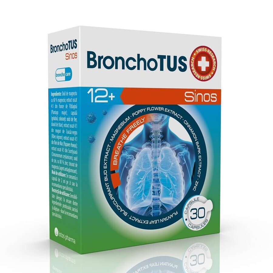 BronhoTUS Sinos 12+, 30 gélules, MBA Pharma