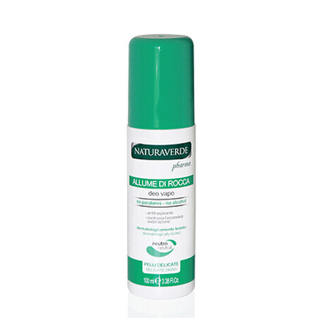 Spray déodorant à la pierre d'alun, neutre, 100 ml, Naturaverde