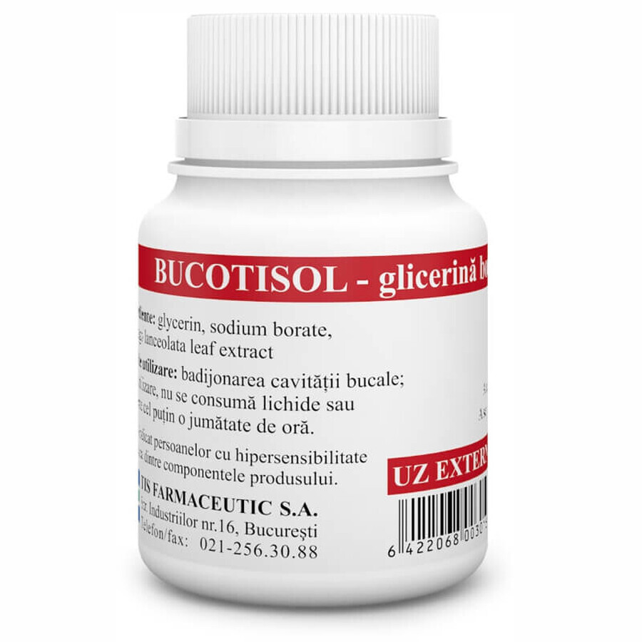 Bucotisol glycérine boraxate 10%, 25 ml, Tis Pharmaceutical