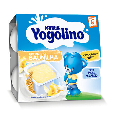 Graues Dessert mit Milch und Vanille Yogolino, +6 Monate, 4x 100g, Nestle