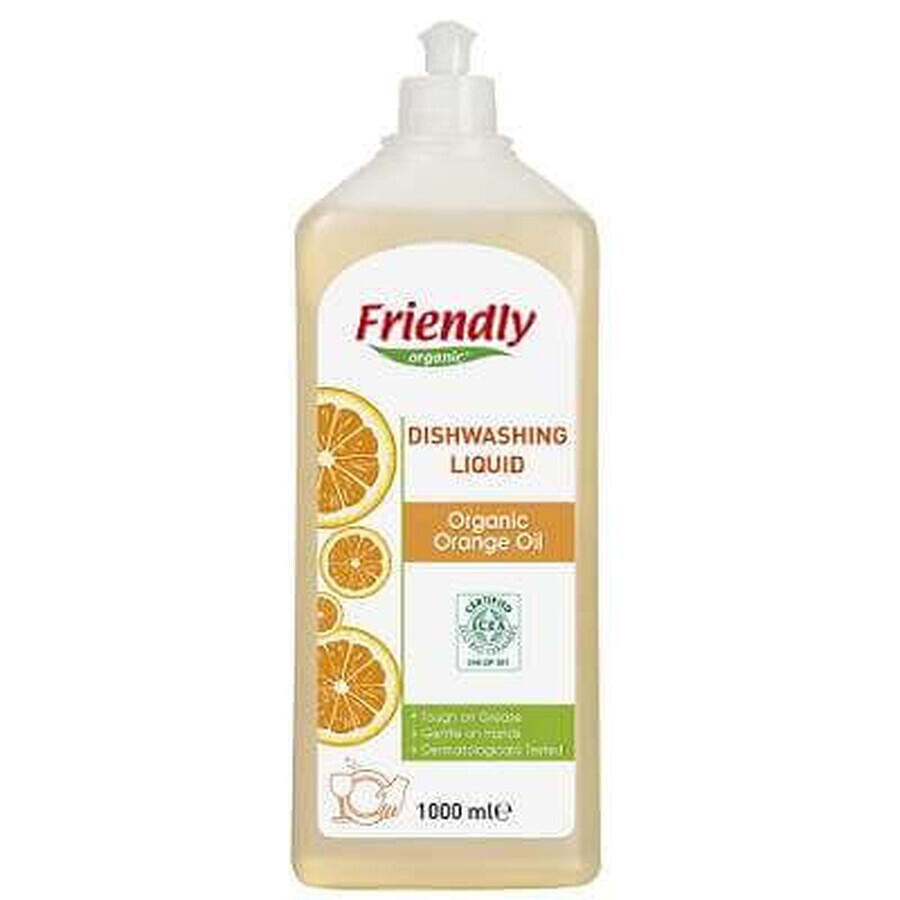 Détergent pour lave-vaisselle à l'orange, 1000 ml, Friendly Organic