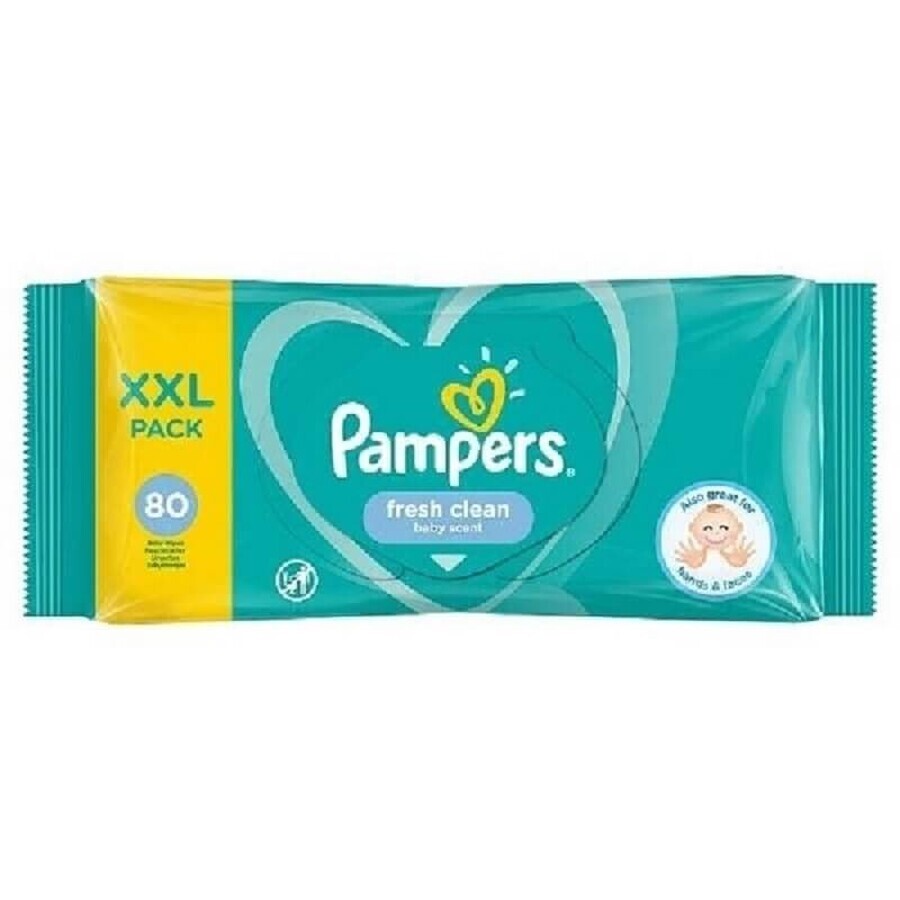 Lingettes humides Fresh Clean, 80 pièces, Pampers