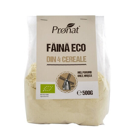 Eco farine de 4 céréales, 500 gr, Pronat