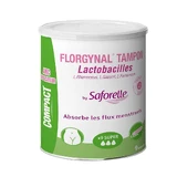 Saforelle Florgynal Tampons met Lactobacillus voor menstruatie Supercompact met inbrenghuls X9