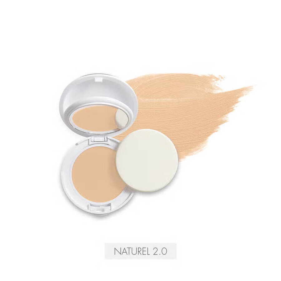 Base de maquillaje compacta para pieles sensibles mixtas SPF 30 Couvrance, Tono 02 Naturel, 10 g, Avene