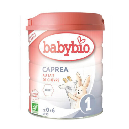 Lait de chèvre en poudre 1, jusqu'à 6 mois, 800 g, BabyBio 