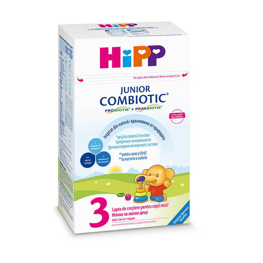 Formulă de lapte de creștere Junior Combiotic 3, +1 an, 500 g, Hipp recenzii