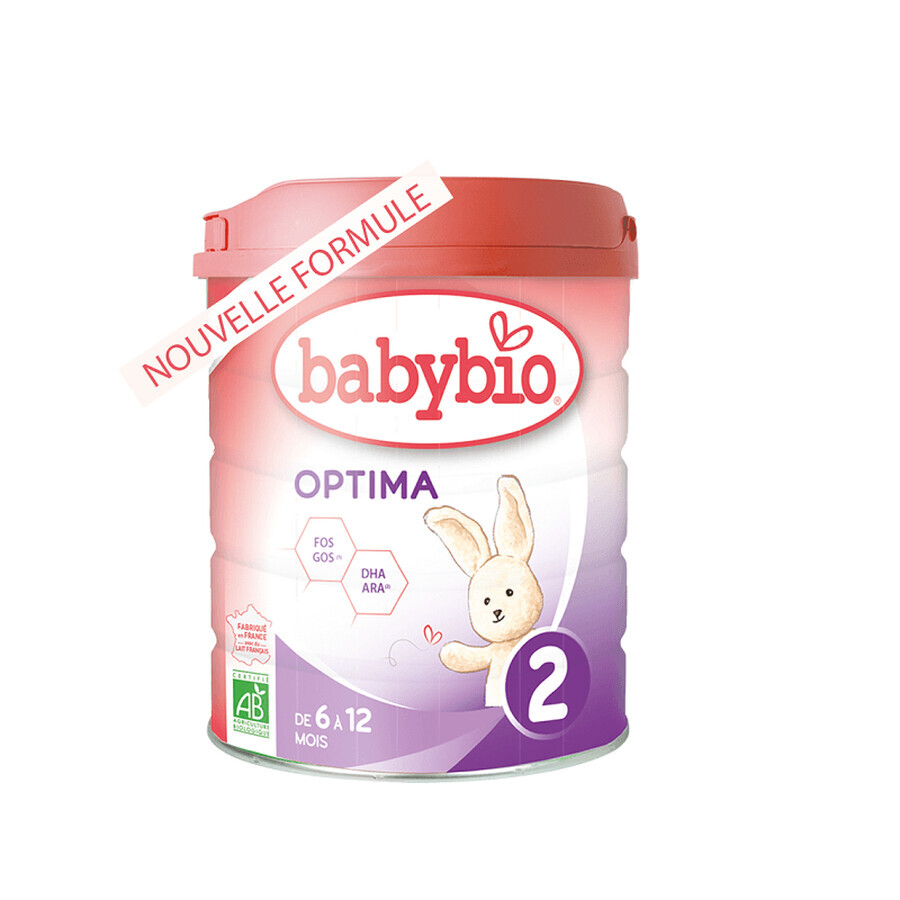 Préparation de suite Optima 2, 6 - 12 mois, 800 g, Babybio