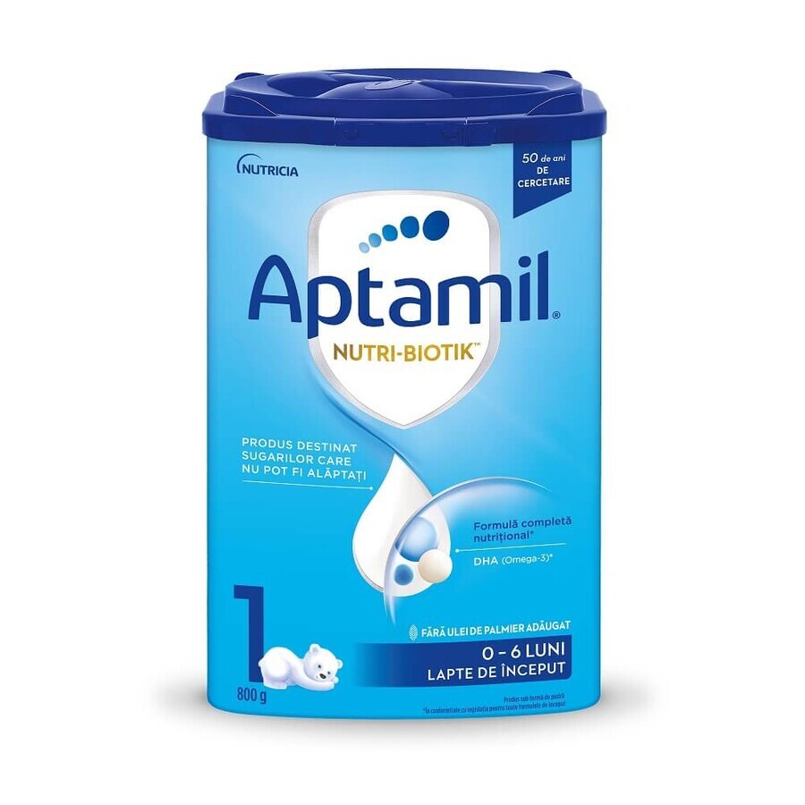 Latte in polvere Nutri-Biotik 1, 0-6 mesi, Aptamil, 800 gr recensioni