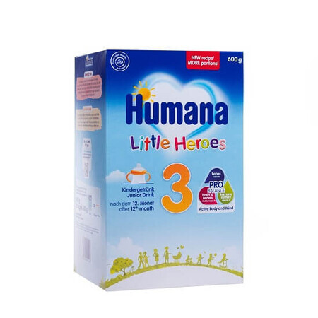 Junior Drink Little Heroes 3 lait en poudre, 600 gr, Humana