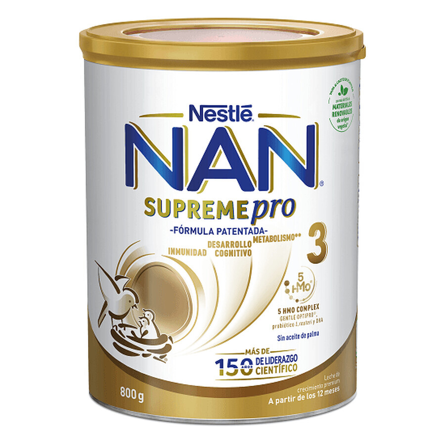 Formula di latte in polvere Nan 3 Supreme Pro, 800 gr, Nestle
