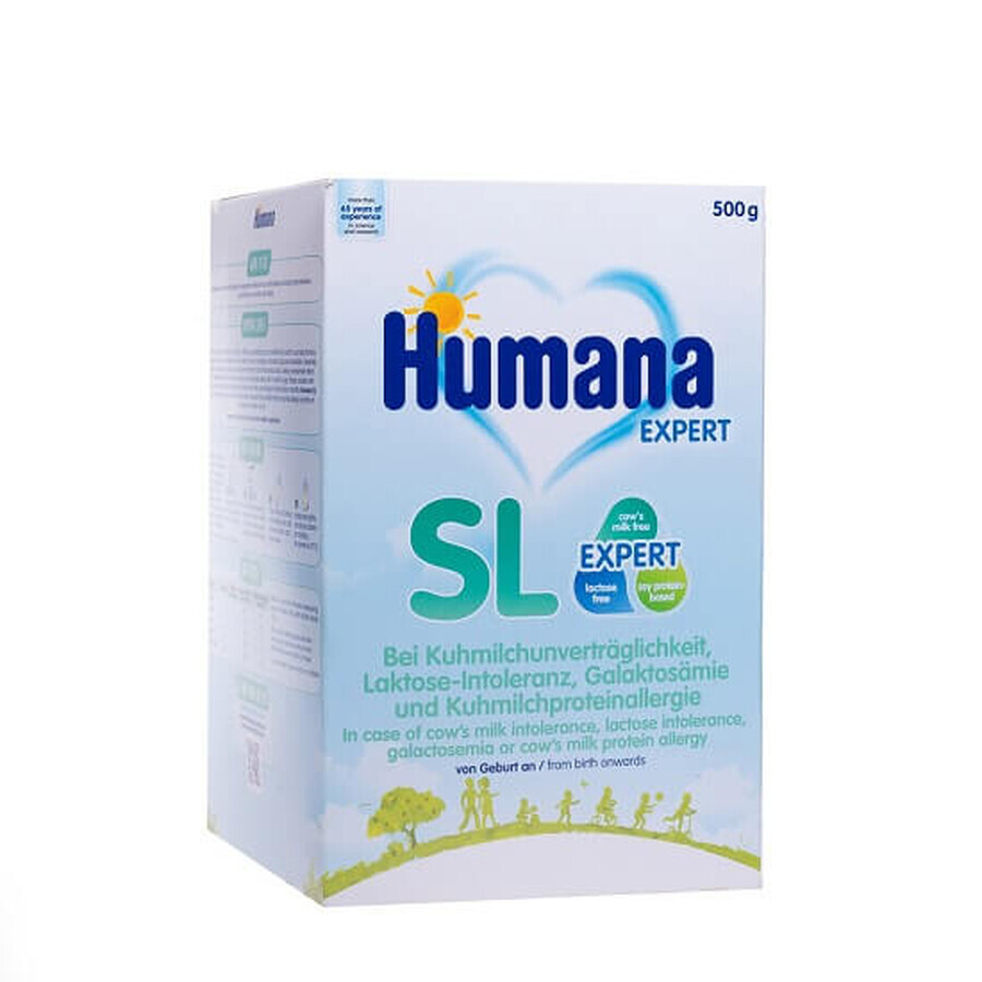 Formulă specială de lapte pe bază de soia SL, +0 luni, 500 g, Humana recenzii