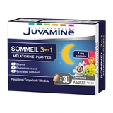 Juvamine Slaap 3 in 1 Melatonine + D. Plantes 30 zuigtabletten