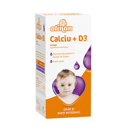 Sirop de calcium + vitamine D3 Alinan, 150 ml, Fiterman Pharma