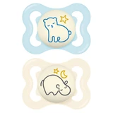 Sucettes en silicone symétriques Mam Suprême Nuit 2-6 mois x2