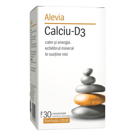 Calcium D3, 30 comprimés, Alevia