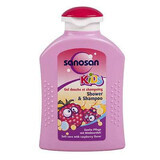 Gel douche et shampooing pour enfants avec arôme de framboise, 200 ml, Sanosan