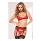 Set de lenjerie intimă Seven Til Midnight negru/roșu